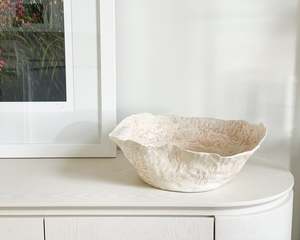 Lily May Ceramics | Large Coral Organic Bowl | Blush