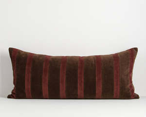 Huxley Lodge Cushion | Chocolate/Cherry