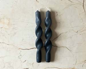 Homeobject: Twisted Taper Candle | Northern Dusk | Set of 2