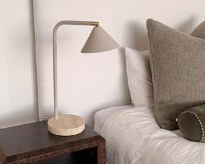 Furniture: Elle Table Lamp | Cashmere & Travertine