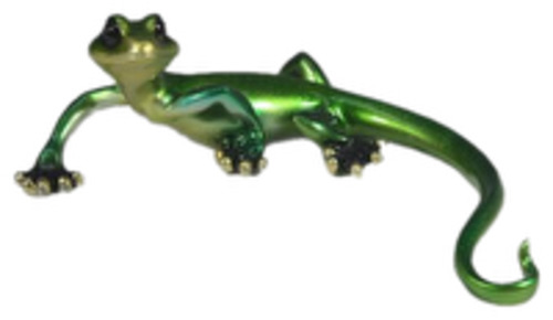 Funky green lizard ornament