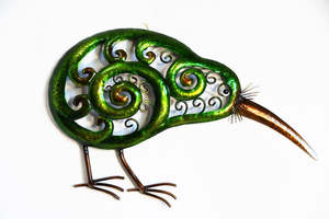 Wall Art: Koru kiwi metal wall art