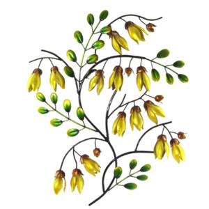 Wall Art: Kowhai metal wall art