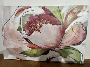 Canvas Art: Pinks floral garden Canvas