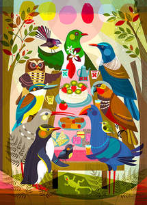 Party in the Forest Small Box Frame