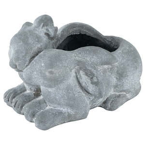 Rabbits planter grey