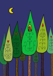 Ruru in the forest Card