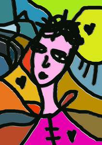 Lady with short hair