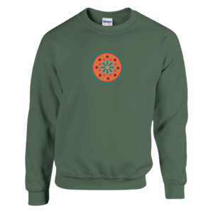 Apricot Teal motif Sweatshirt