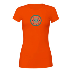 Apricot teal motif Tee