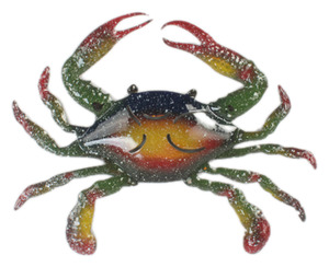 Wall Art: Multi Crab metal wall
