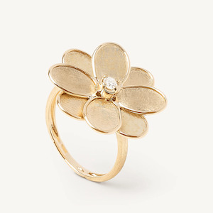 Marco Bicego Petali 18k Gold Diamond Ring Small