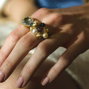 Marco Bicego Africa 18k Gold Gemstone Pearl Ring
