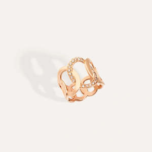 Pomellato Brera: Pomellato Brera Ring Brown Diamonds 18k Rose Gold