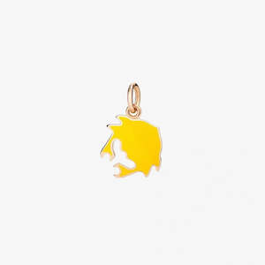 DoDo Charm CRAB Rose Gold Yellow Enamel