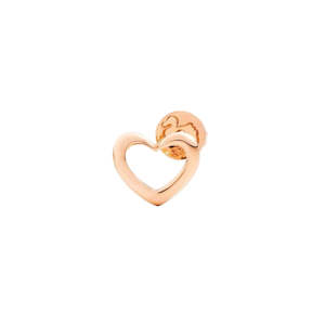 Dodo Love: DoDo Earrings HEART Silhouette Rose Gold