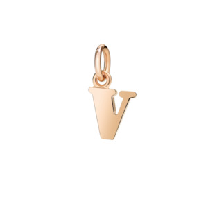 DoDo Charm LETTER V Rose Gold