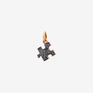 DoDo PUZZLE Charm with Black Diamonds