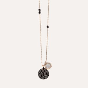 Al Coro Palladio Necklace with Diamonds and Black Sapphires