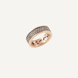Al Coro Amori Brown Diamond Ring in 18k Rose Gold