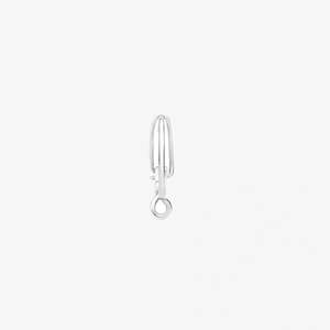 DoDo Hoop Earring ESSENTIALS CHARM White Gold Small