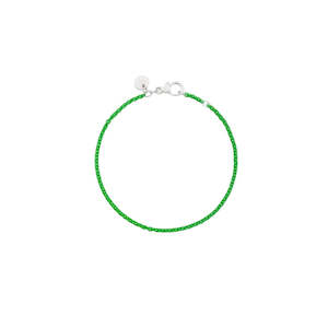 Dodo Bangle: DoDo Bracelet ESSENTIALS Green and Silver