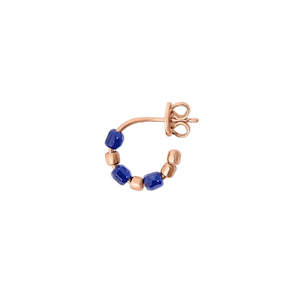 Dodo Granelli: DoDo GRANELLI Mini Blue Ceramic Hoop Earrings