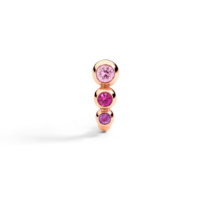 Dodo Bollicine: DoDo BOLLICINE Pink Gemstone Earrings in Rose Gold