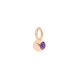 DoDo BOLLICINE Charm Rose Gold & Amethyst