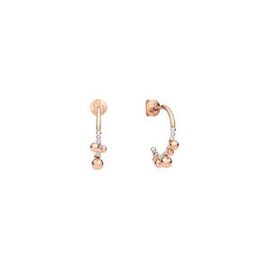 DoDo Earrings BOLLICINE Rose Gold and Silver Small