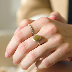 Marco Bicego Rings: Marco Bicego Goa 18k Gold Diamond Ring Single Strand