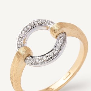 Marco Bicego Rings: Marco Bicego 18K Yellow Gold Stackable Diamond Circle Ring