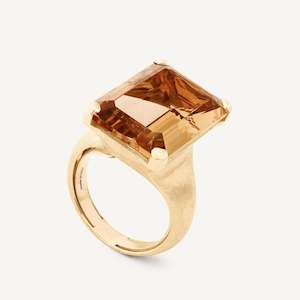 Marco Bicego Rings: Marco Bicego Jaipur Champagne Quartz Cocktail Ring