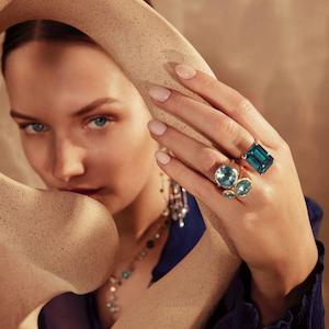 Marco Bicego Jaipur London Blue Topaz Cocktail Ring