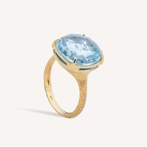 Marco Bicego Rings: Marco Bicego Jaipur 18k Gold Sky Blue Topaz Ring - Large