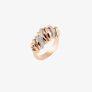 Al Coro Serenata Diamond Ring in 18k Rose Gold (S)