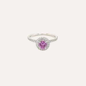 Hulchi Belluni Rings: Hulchi Belluni Engagement Ring with Pink Sapphire