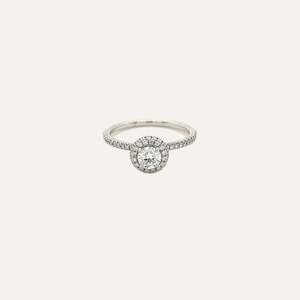 Hulchi Belluni Rings: Hulchi Belluni Diamond Ring with Halo