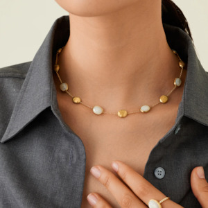Marco Bicego Necklaces: Marco Bicego Siviglia Necklace with Mother of Pearl and 18K Gold Balls
