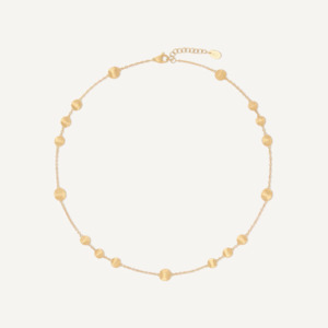Marco Bicego Necklaces: Marco Bicego Africa 18k Yellow Gold Irregular Bead Necklace (Short)