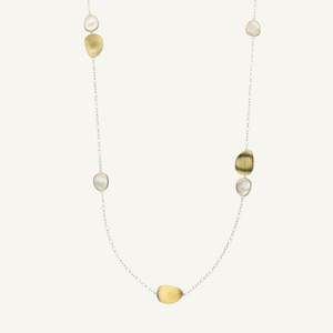 Marco Bicego Lunaria 18k Gold Necklace with Mother of Pearl Long