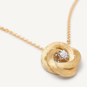 Marco Bicego Necklaces: Marco Bicego Jaipur 18k Gold Floral Diamond Pendant Necklace