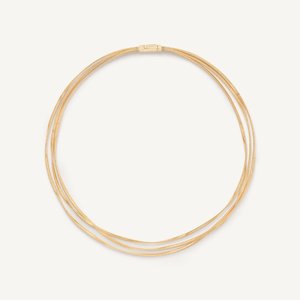 Marco Bicego Marrakech 18k Gold Three Strand Coil Necklace