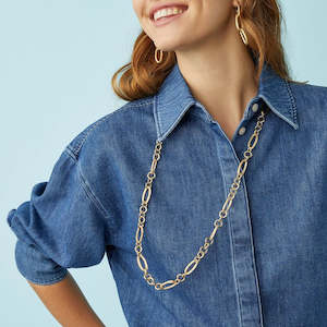 Marco Bicego Jaipur Oval Link 18k Yellow Gold Long Necklace