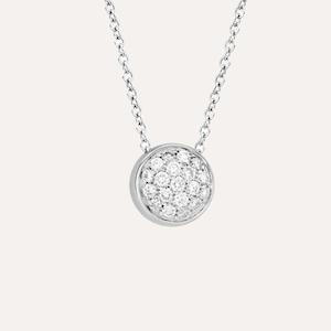 Funghetti Necklace in 18k White Gold with Diamonds
