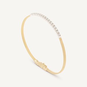 Marco Bicego Bracelets: Marco Bicego Masai 18k Gold Small Stackable Bracelet with Diamond Bar