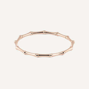 Al Coro Bamboo Stretchy Bracelet in 18k Rose Gold