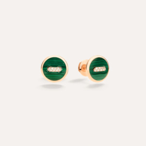 Pomellato Pom Pom Dot Stud Earrings with Malachite
