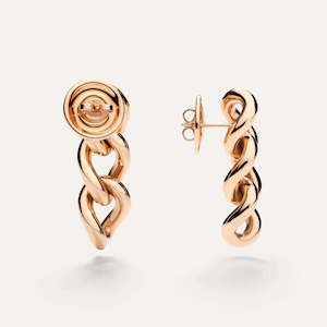 Pomellato Earrings: Pomellato Catene Earrings in 18k Rose Gold