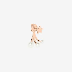 DoDo Stellina Earring in 9K Rose Gold with Crystal Beads